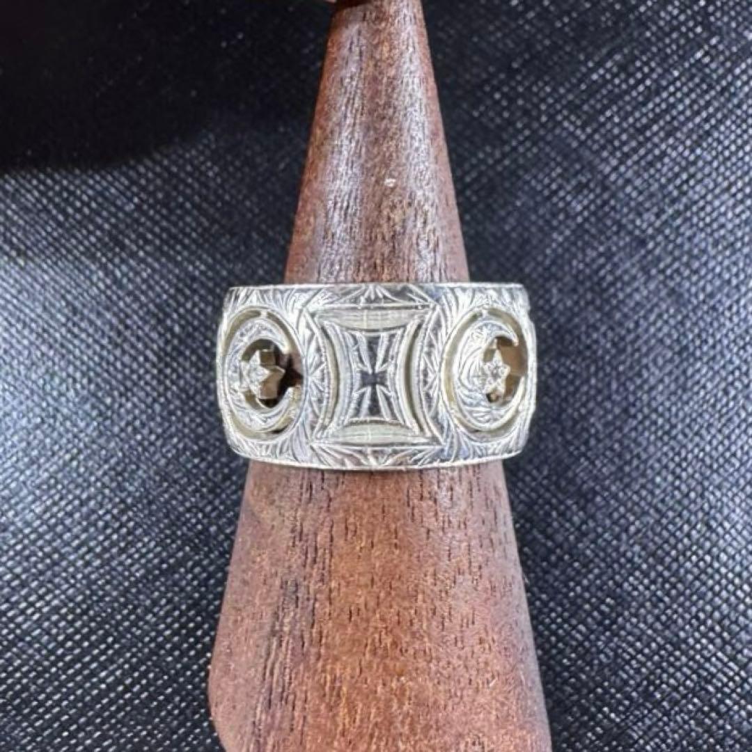 【状態良好】ローリーロドキン　エングレイブ　ムーンラウンド　リング　15.5号