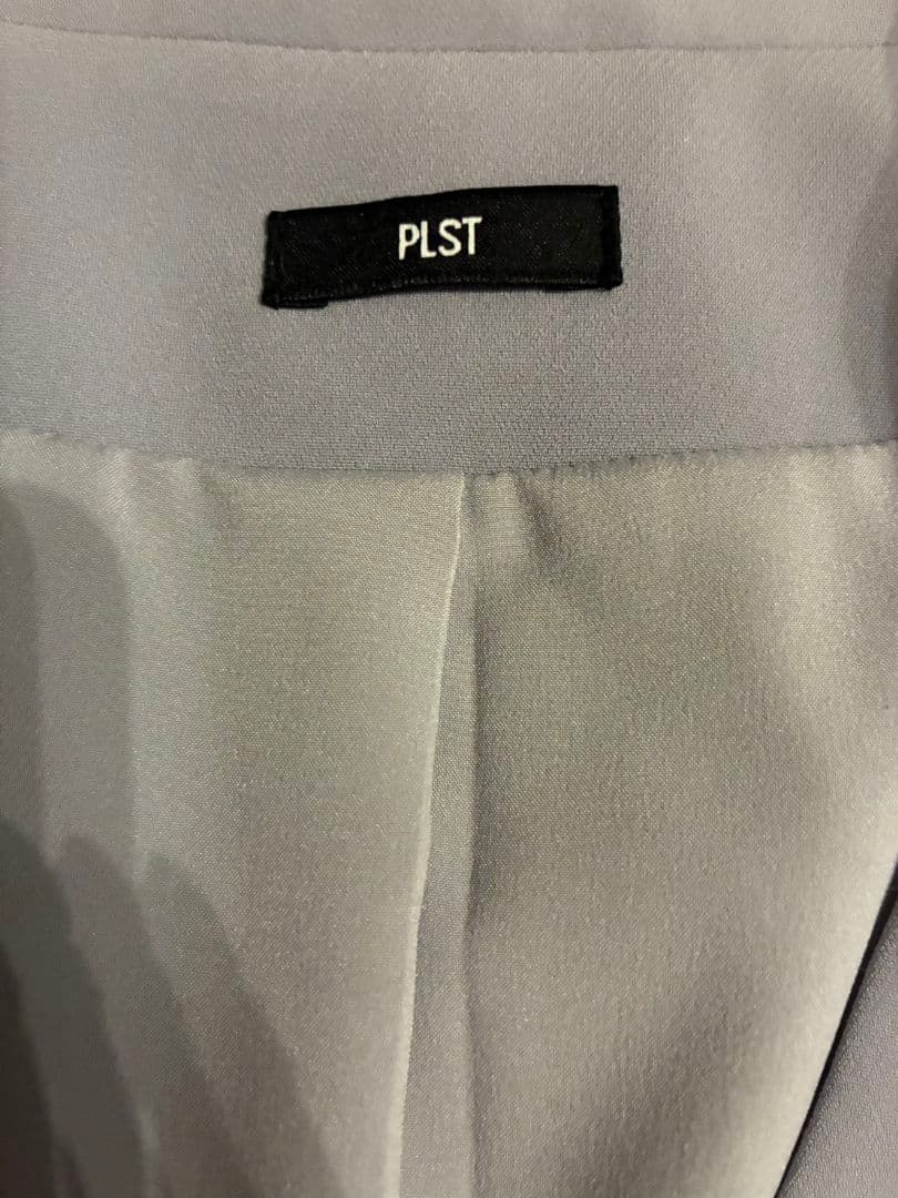 2024PLST トリアセブレンド Mノーカラー ジャケット&テーパードパンツ