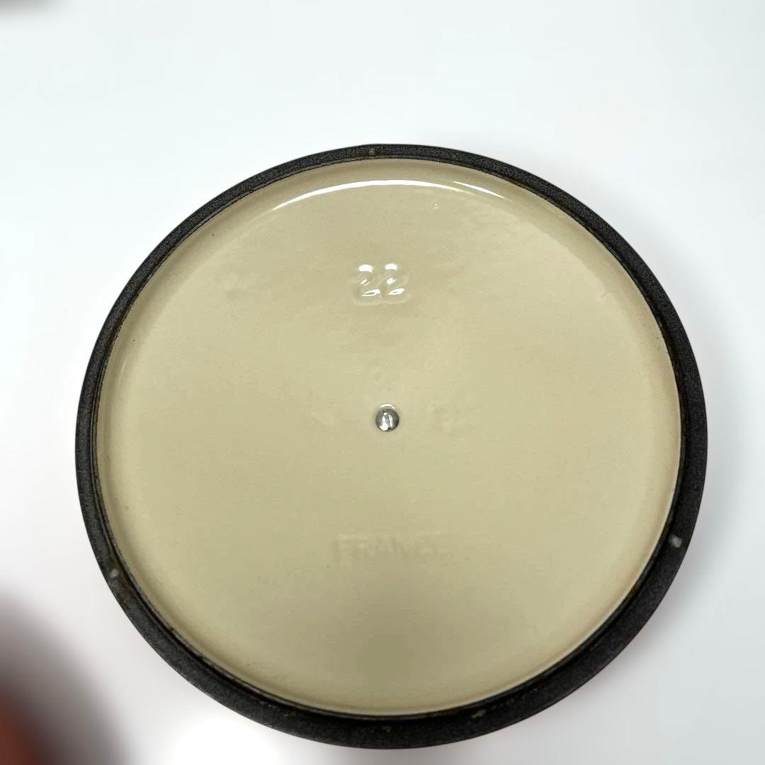 LE CREUSET 両手鍋 オレンジ 蓋付き