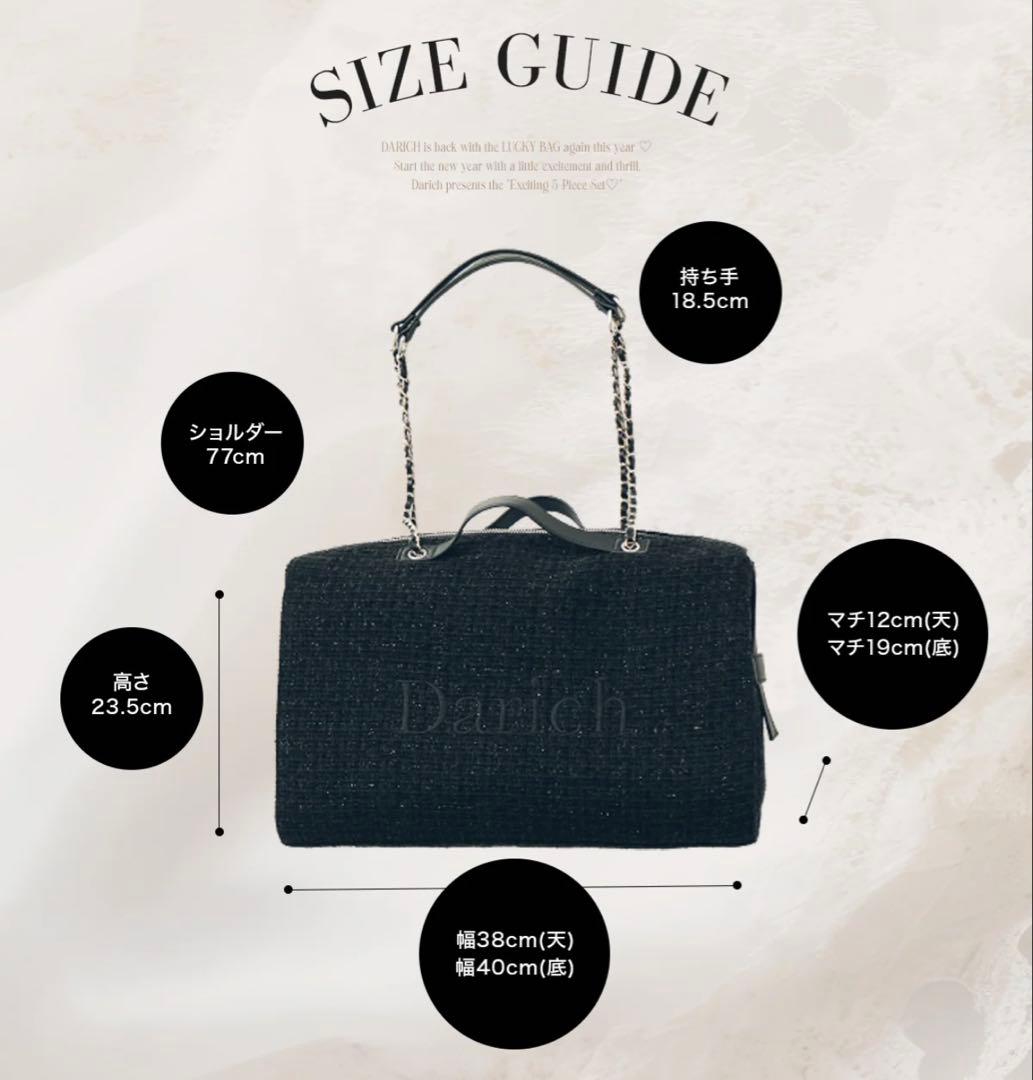 Darich ダーリッチ LUCKY BUG 2026 ツイードボストンバッグ