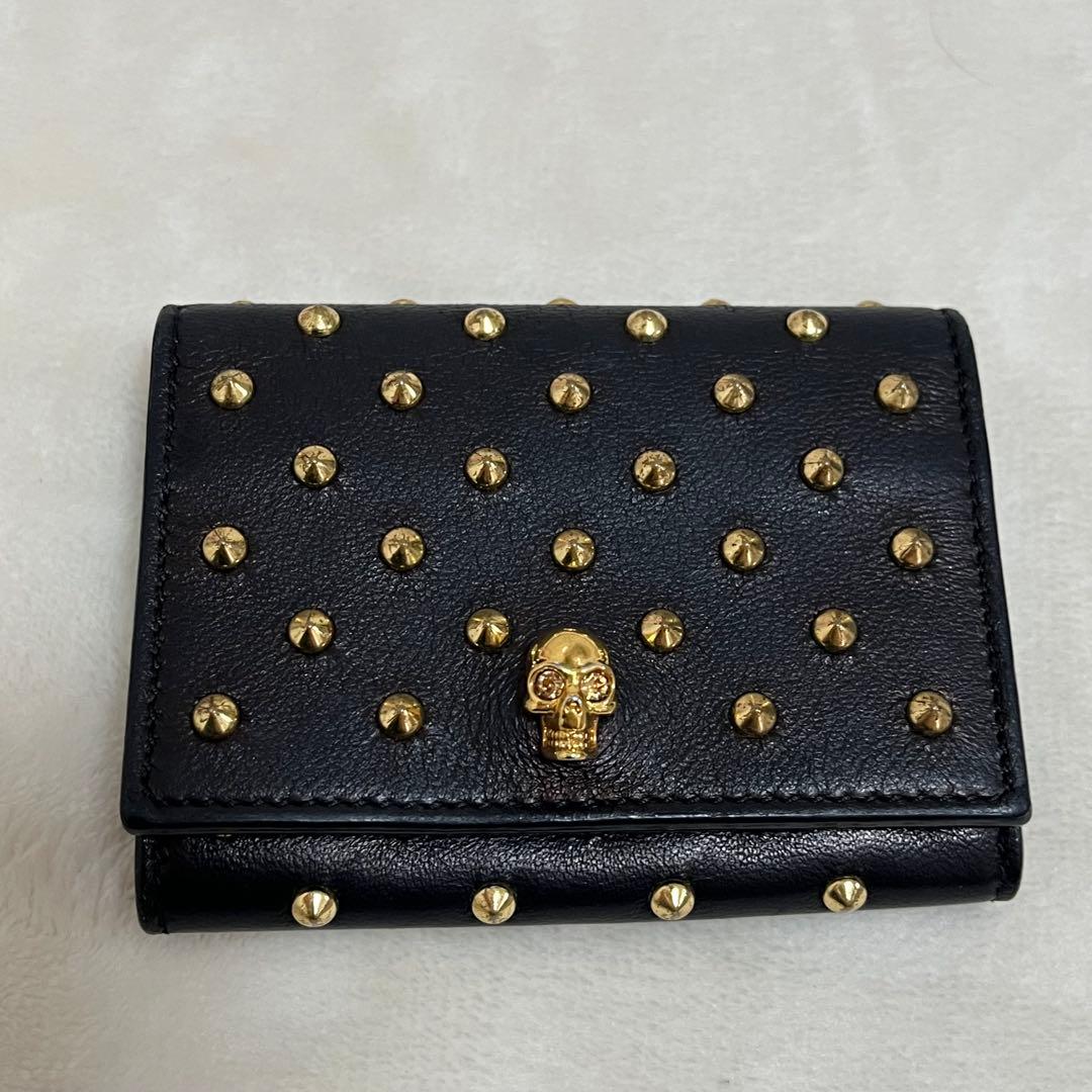 アレキサンダーマックイーン カードケース　スカル　スタッズ　名刺入れ