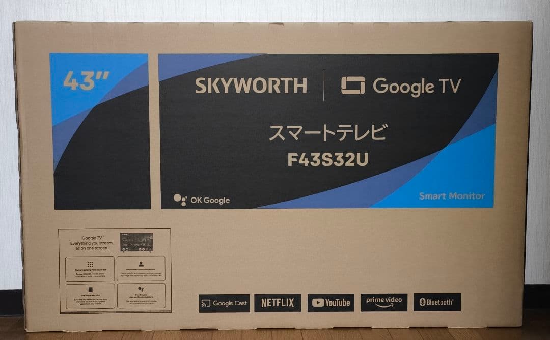 ☆ 大人気！☆ SKYWORTH F43S32U 43型4K スマートテレビ