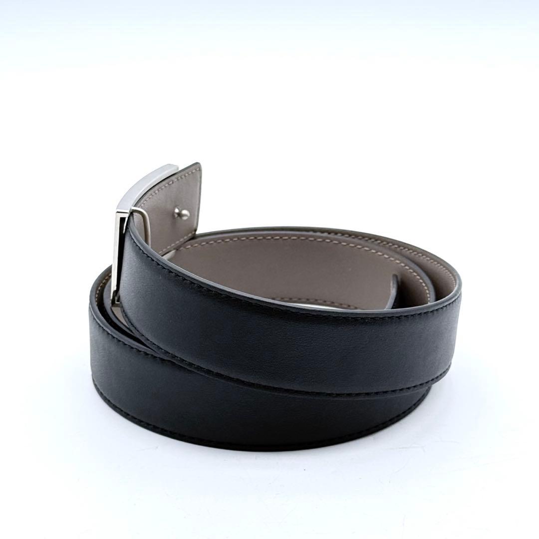 希少✨　HERMES ホースキット　スクエア　ベルト　レザー　リバーシブル