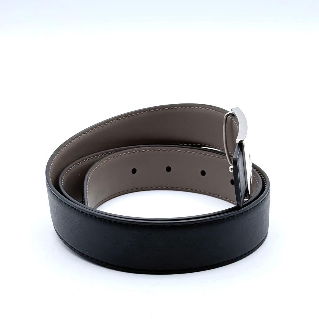 希少✨　HERMES ホースキット　スクエア　ベルト　レザー　リバーシブル