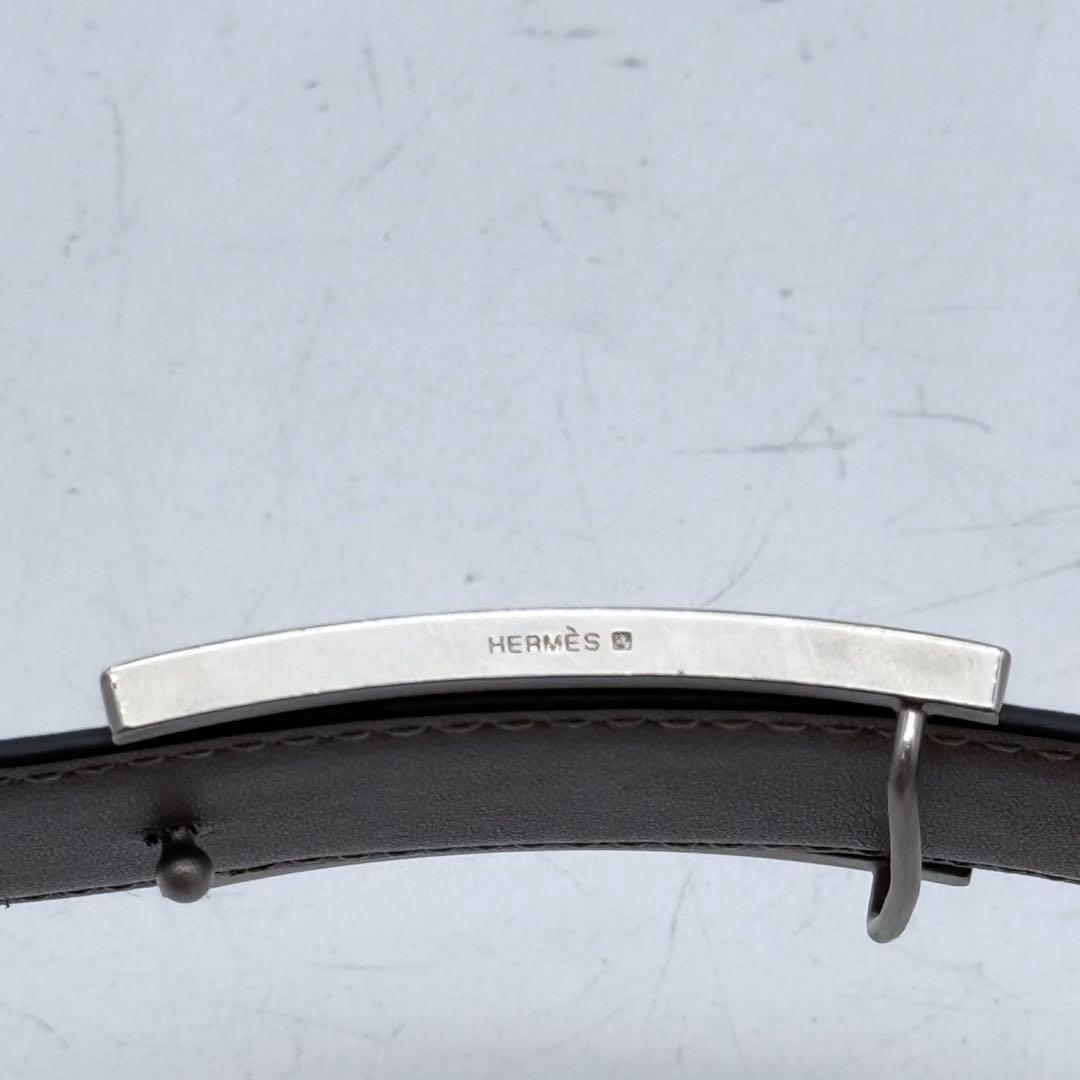 希少✨　HERMES ホースキット　スクエア　ベルト　レザー　リバーシブル