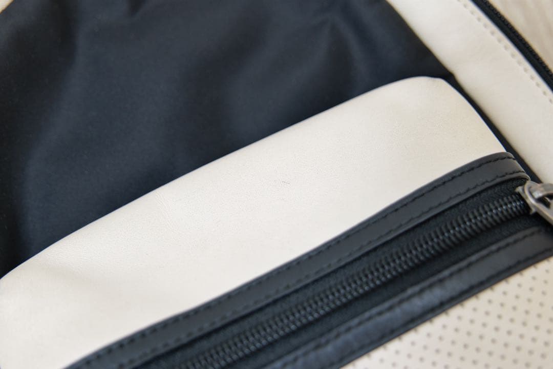 極美品　オフホワイトcoach コーチ　ボディバッグ　レザー　ナイロン　メンズ