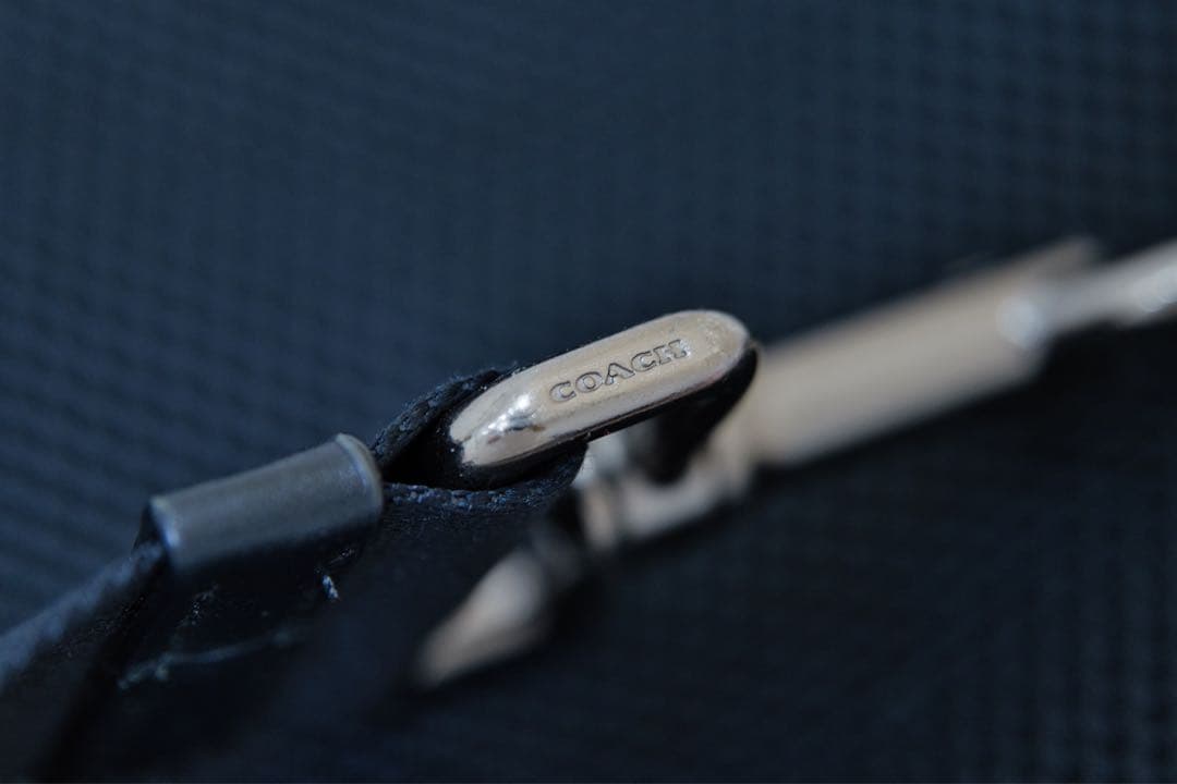 極美品　オフホワイトcoach コーチ　ボディバッグ　レザー　ナイロン　メンズ