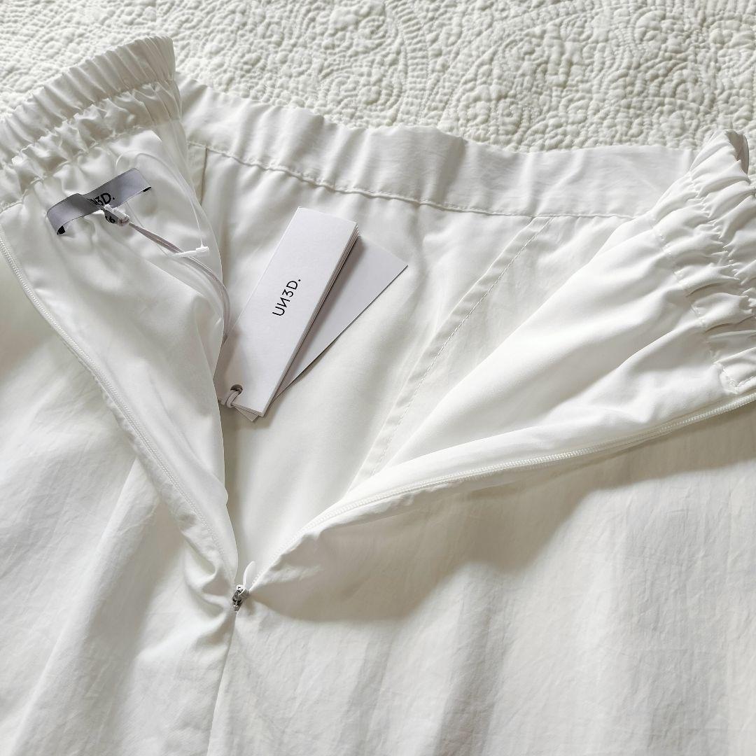 【新品】 UN3D. アンスリード レイヤーパーツスカート 白 ホワイト 36