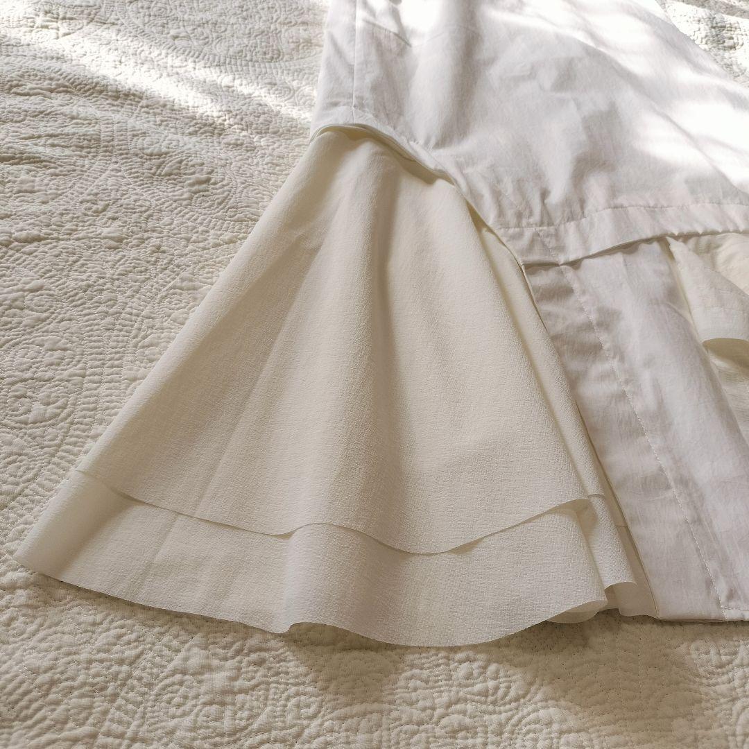 【新品】 UN3D. アンスリード レイヤーパーツスカート 白 ホワイト 36