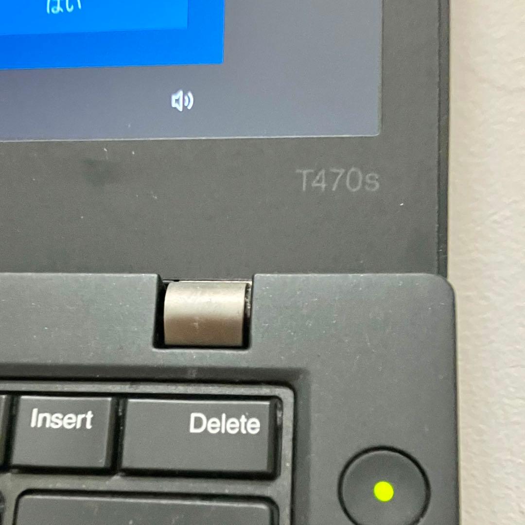 Lenovo ThinkPad T470s USキーボード仕様 指紋認証センサー