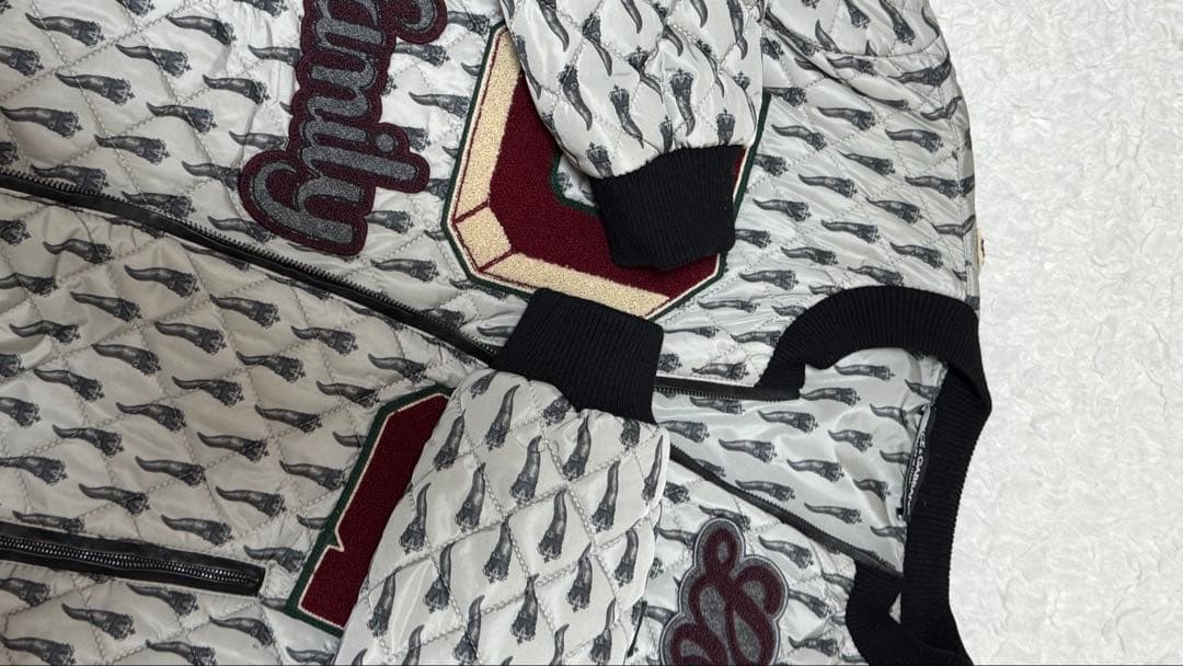 DOLCE&GABBANA キルティングブルゾン ワッペン 48