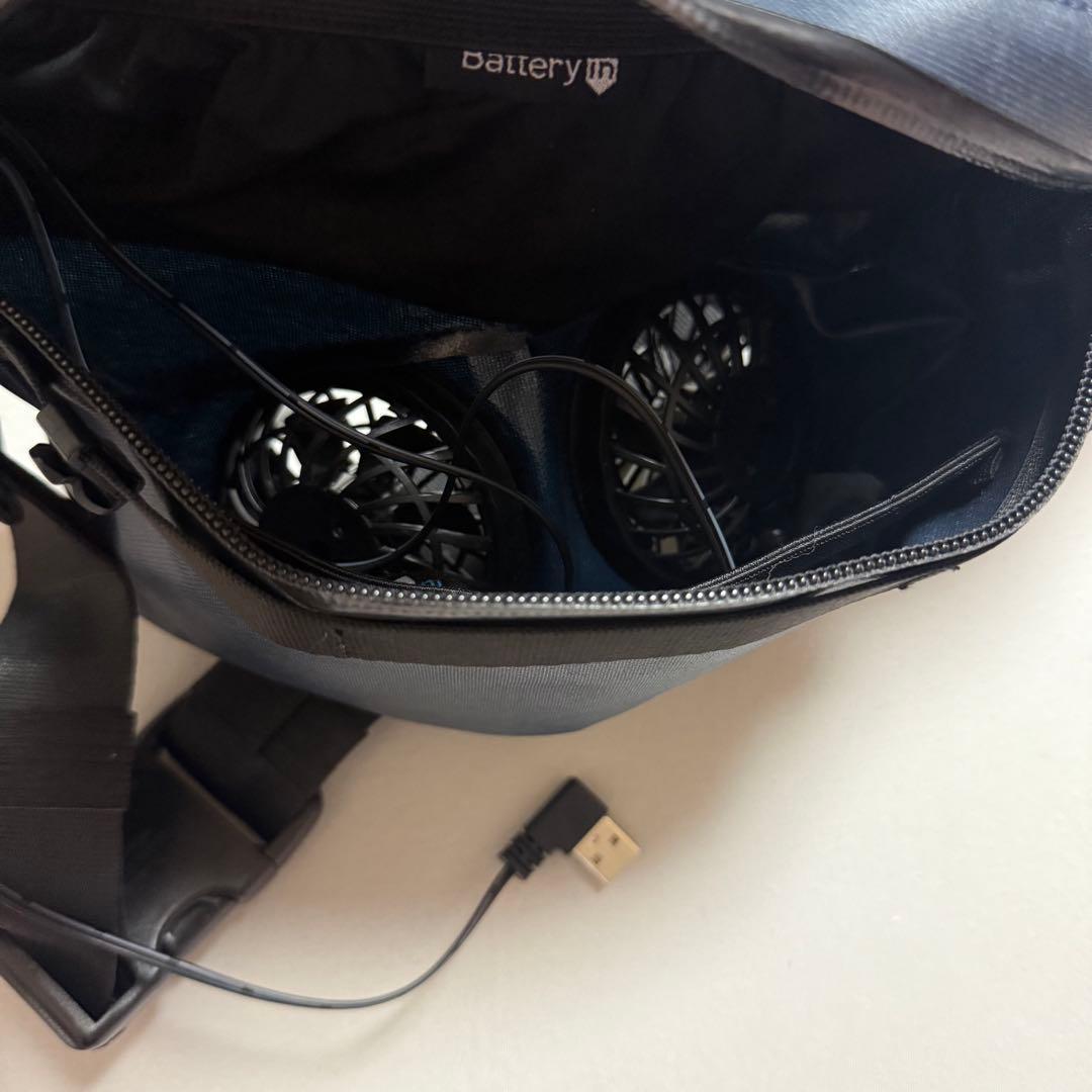 LOGOS 野電 ボディエアコン Vツインクール 腰ベルト型ファン 扇風機