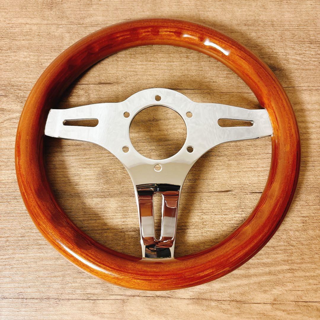 希少　当時物　小径　29cm ウッドステアリング　ウッドハンドル　USDM 旧車