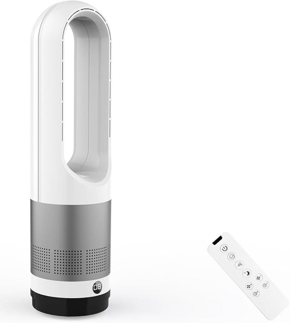 扇風機 タワーファン 8段階調節 100°自動首振り 強風&微風&おやすみモード