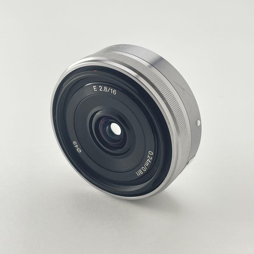 【美品・返品保証 】Sony SEL16F28 単焦点 パンケーキレンズ
