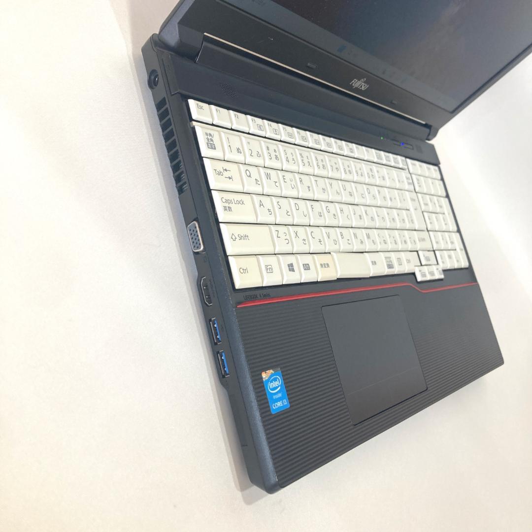 初心者✨快適・カメラ・大画面・DVD✨黒✨すぐ使えるノートパソコン◇D448-3