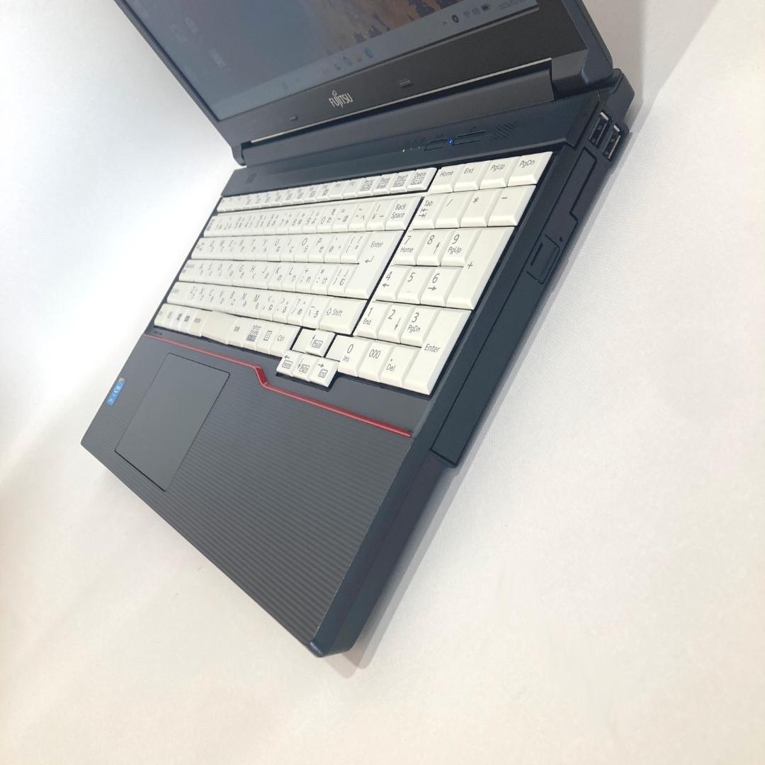 初心者✨快適・カメラ・大画面・DVD✨黒✨すぐ使えるノートパソコン◇D448-3