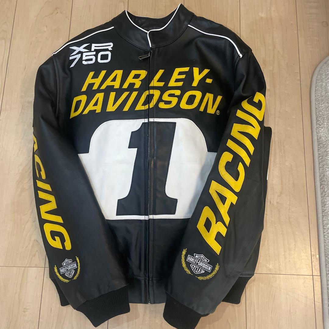【新品未使用】ハーレーダビッドソン　レザージャケット　レーシング　本革　ブラック