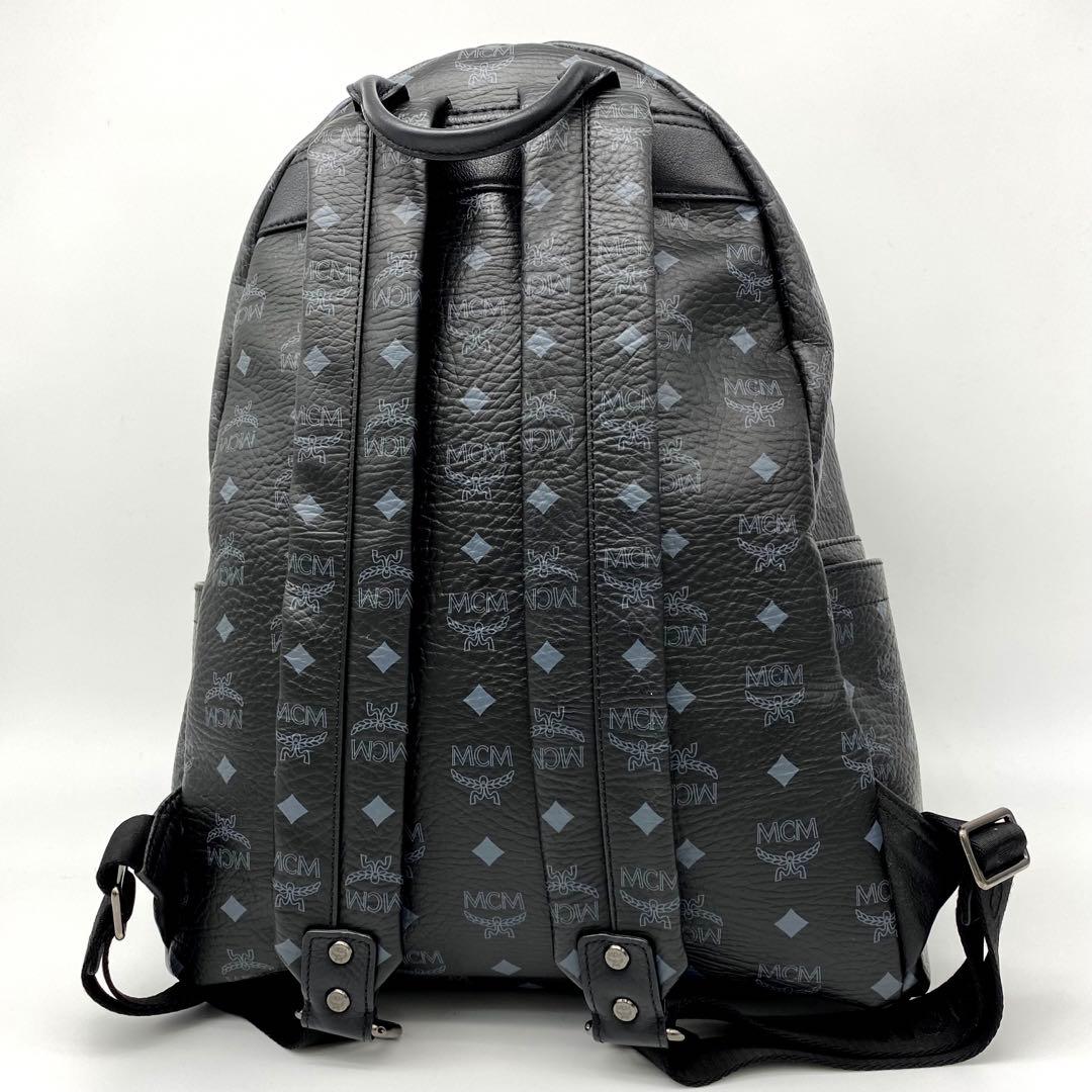 MCM エムシーエム　バックパック リュック　スタッズ　レザー　本革　ブラック