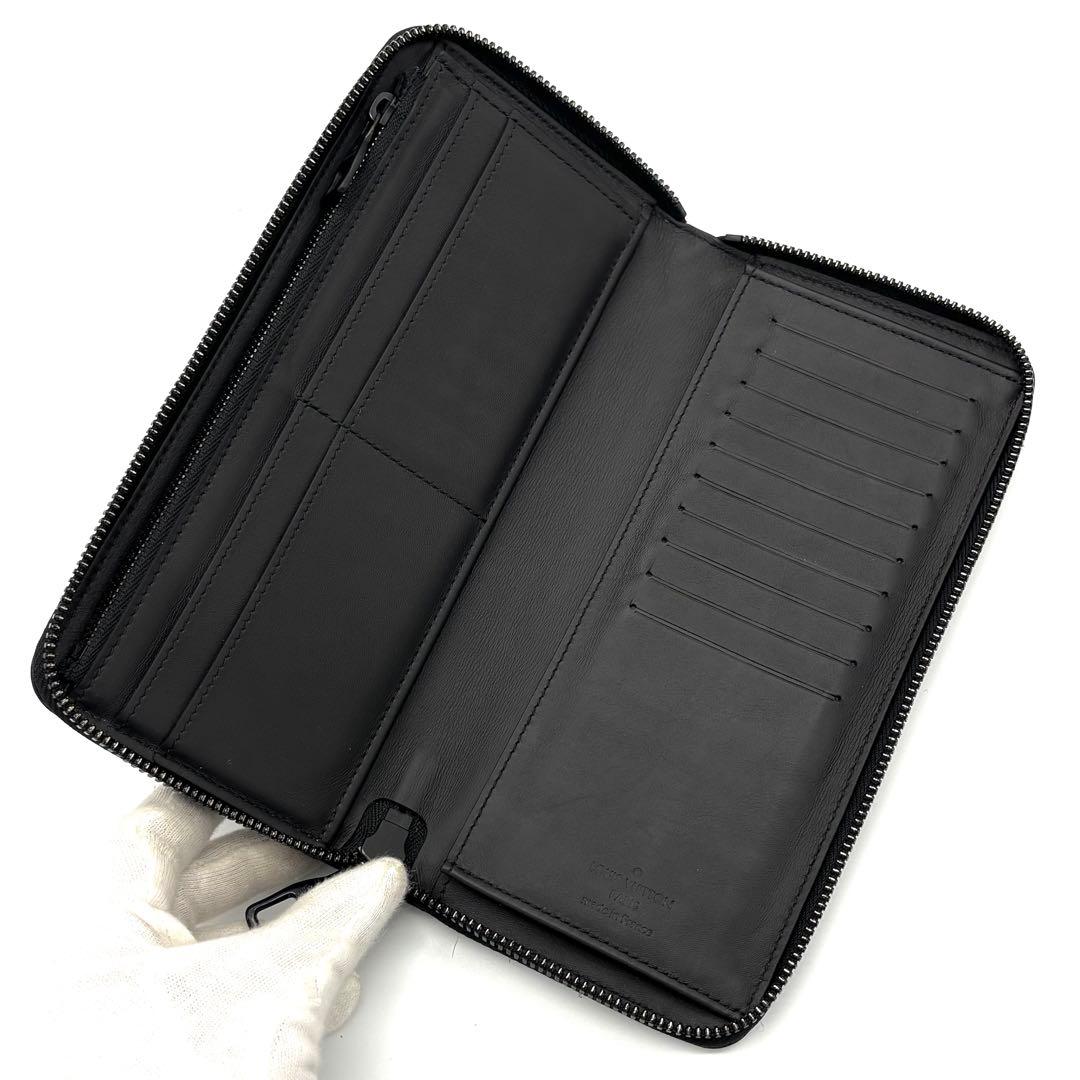 【新型IC】ルイヴィトン トリヨン ヴェルティカル 長財布 ブラック 箱付き 黒