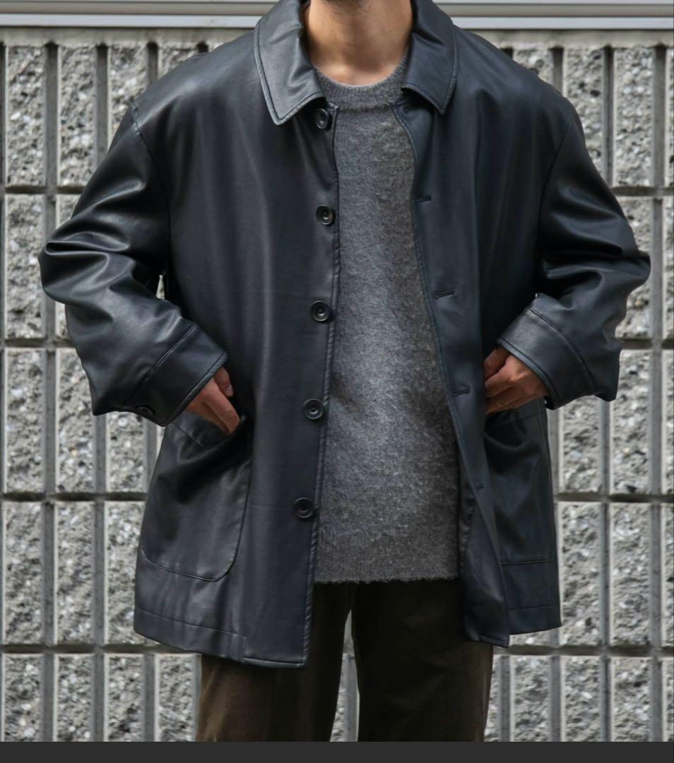 フェイクレザー　カーコート