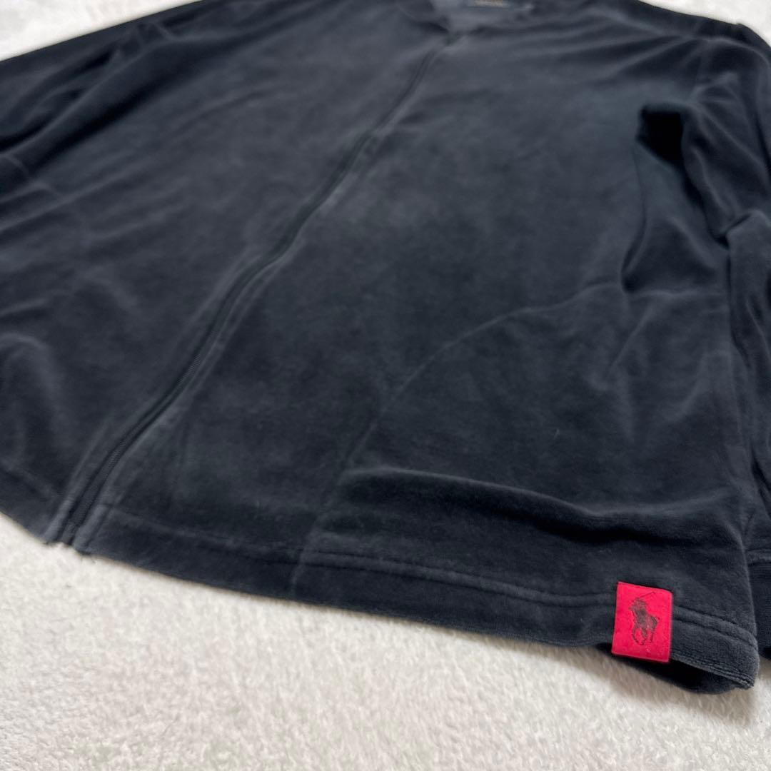 美品 ポロラルフローレン トラックジャケット 現行 L ブラック ベロア 春秋冬