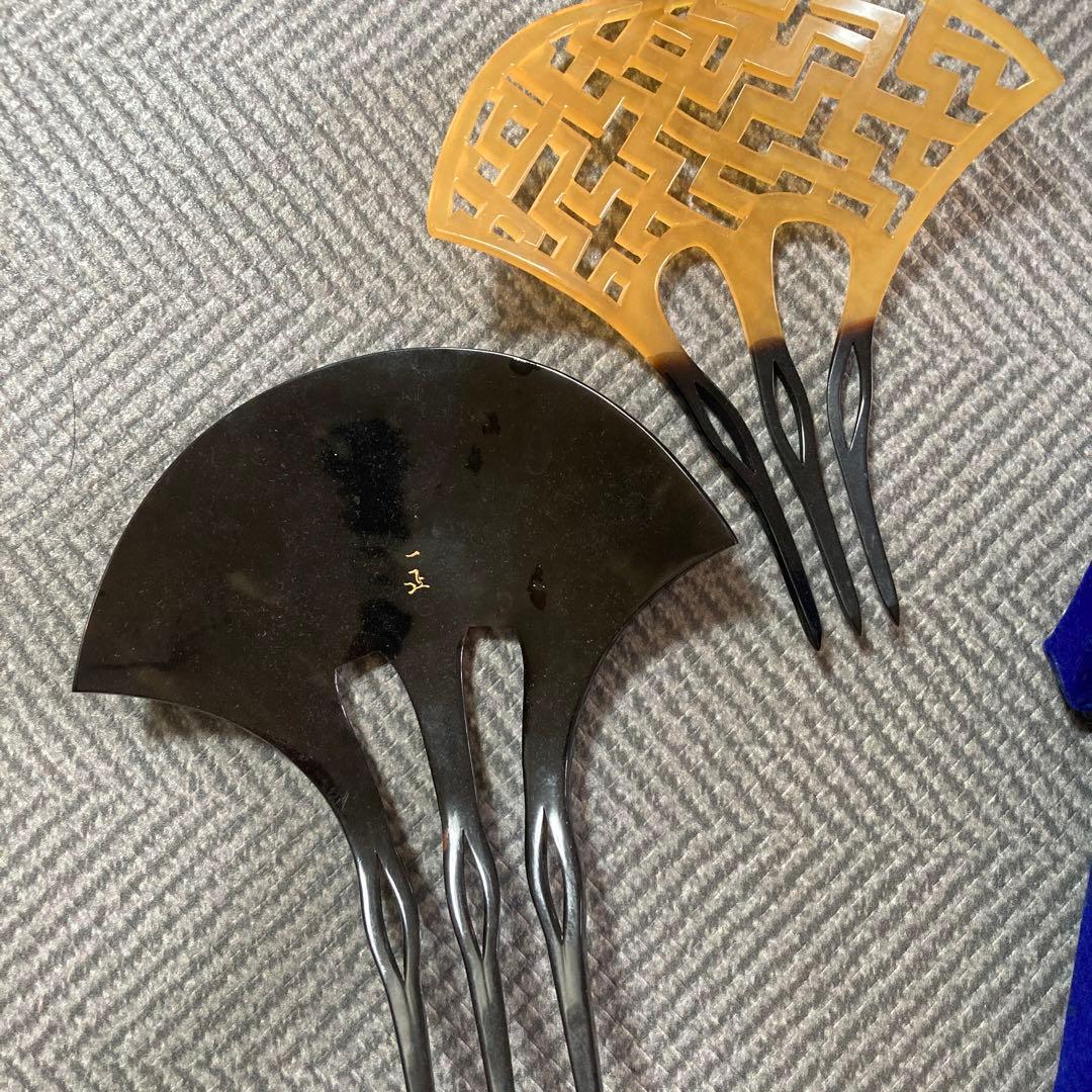 簪　本簪甲製　作家物　鼈甲　金蒔絵　べっこう