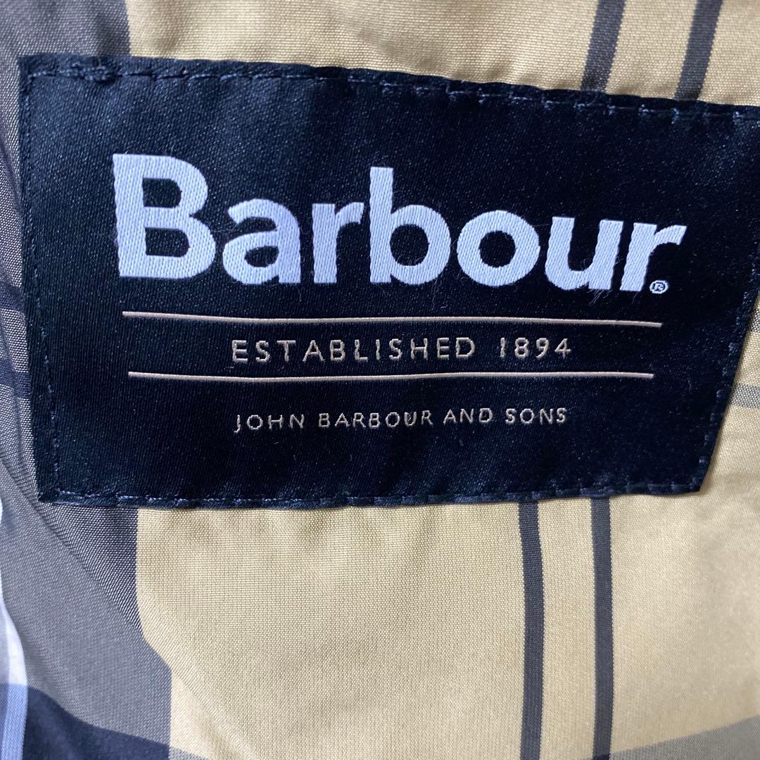 Barbour ブラック　リバーシブル　ナイロンジャケット コーデュロイ襟　40