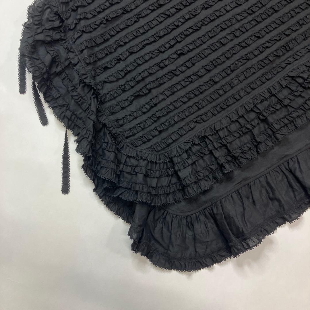 【試着のみ】ピンクハウス ピンク 総ピコフリル豪華タブリエ/2024年 春