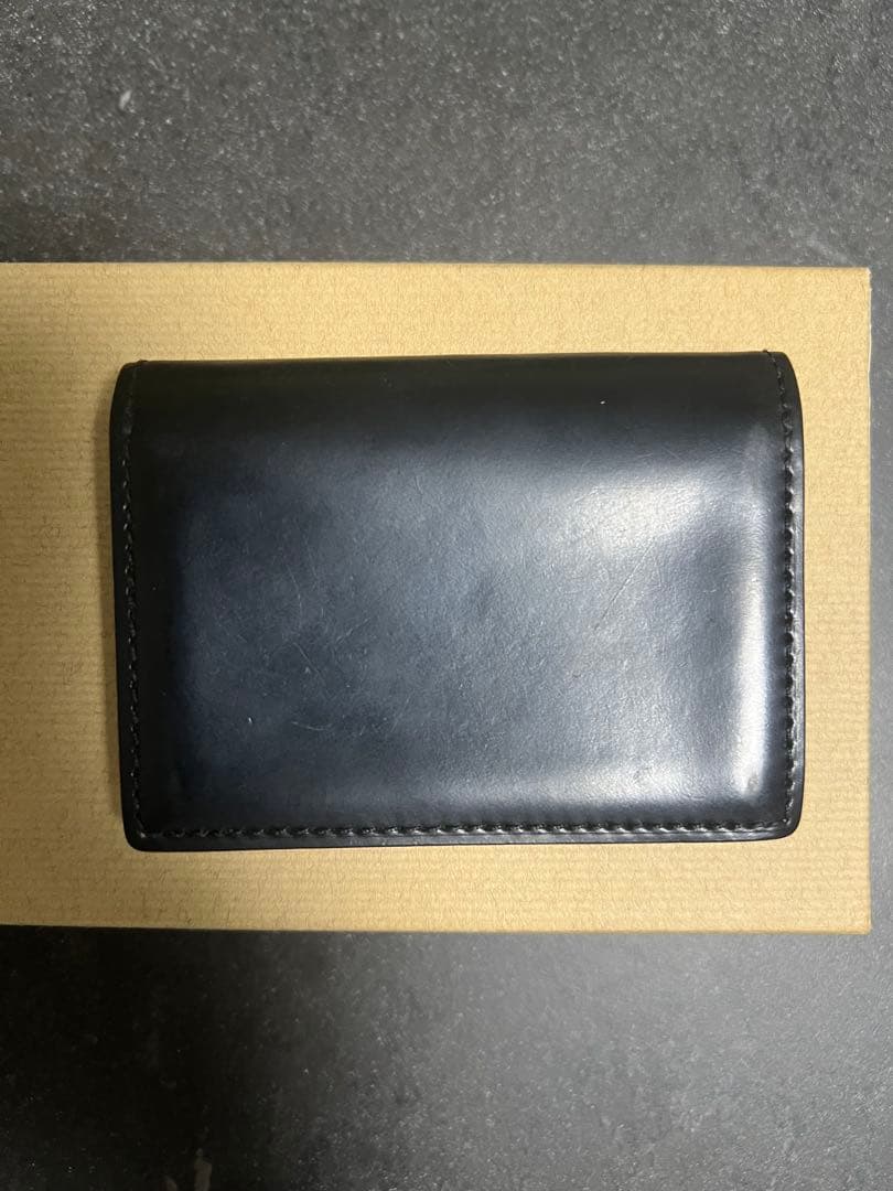 GANZO ホーウィン社シェルコードバン黒　名刺入れ