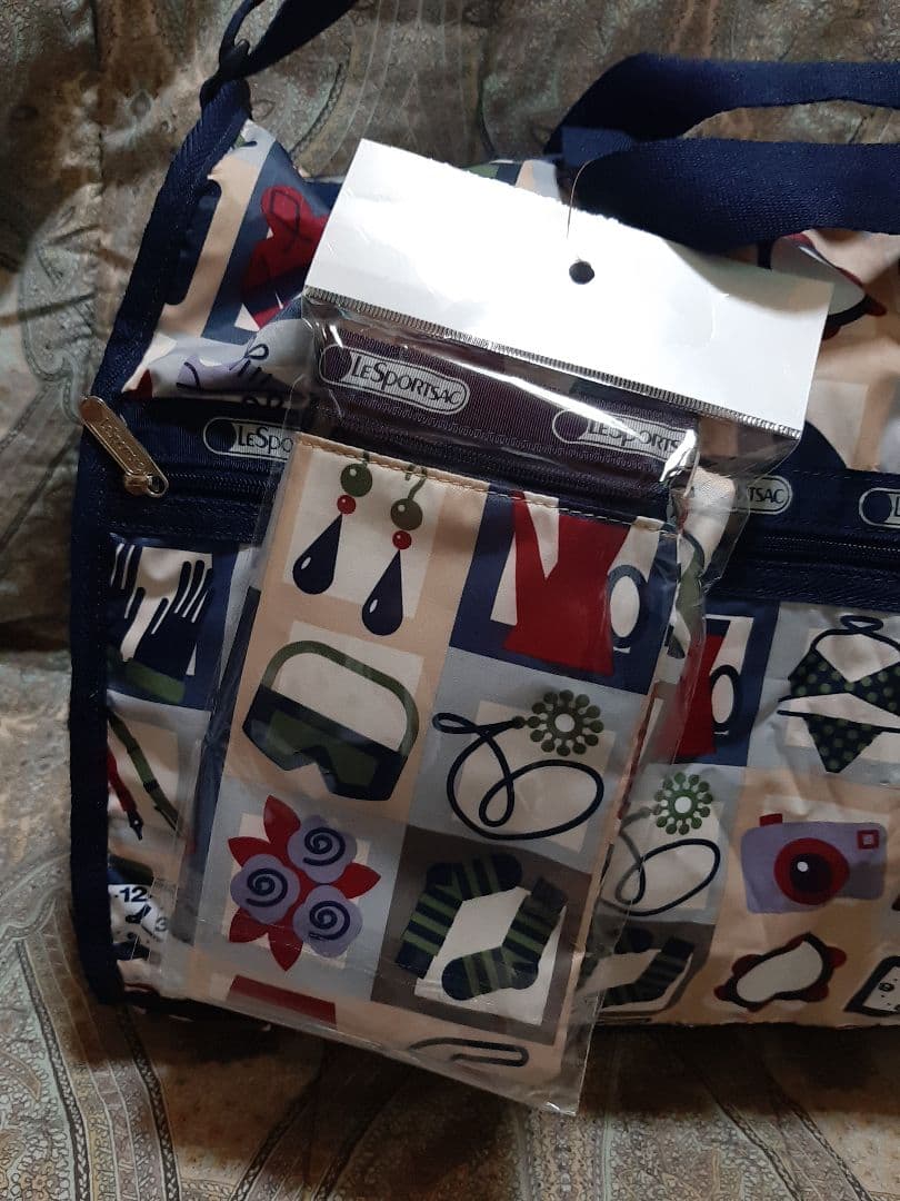 レスポートサック 2way/斜め掛けショルダーボストンバッグ/ポーチと鍵×2付き