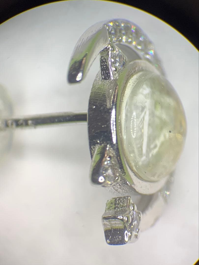 鉄質限石・メテオライト・スウェーデン産 SIVER925ピアス