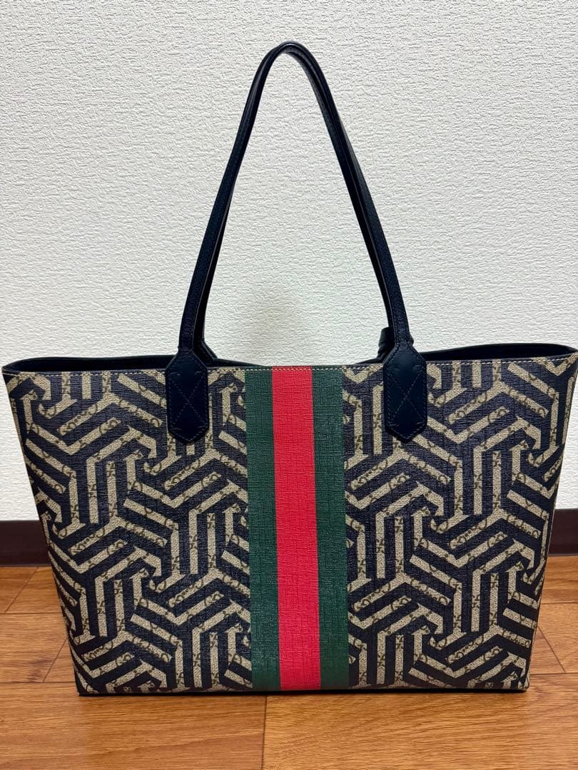 美品☆GUCCI☆幾何学模様 トートバッグ