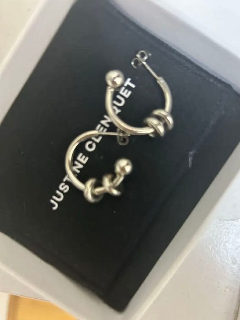 JUSTINE CLENQUET シルバー フープピアス あおば着用