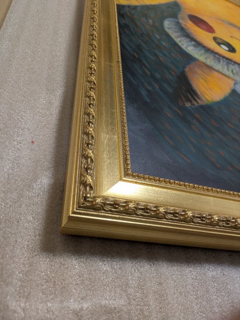 ゴッホ ピカチュウ 金枠 XL 証明書付き キャンバスアート ジクレー