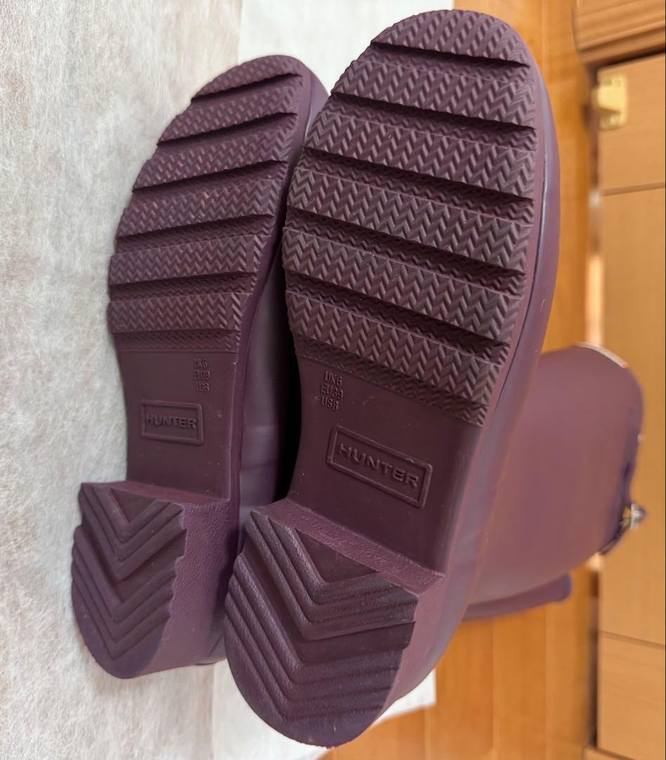 HUNTERオリジナルトールロングブーツUK6/US7M/8F/EU39パープル