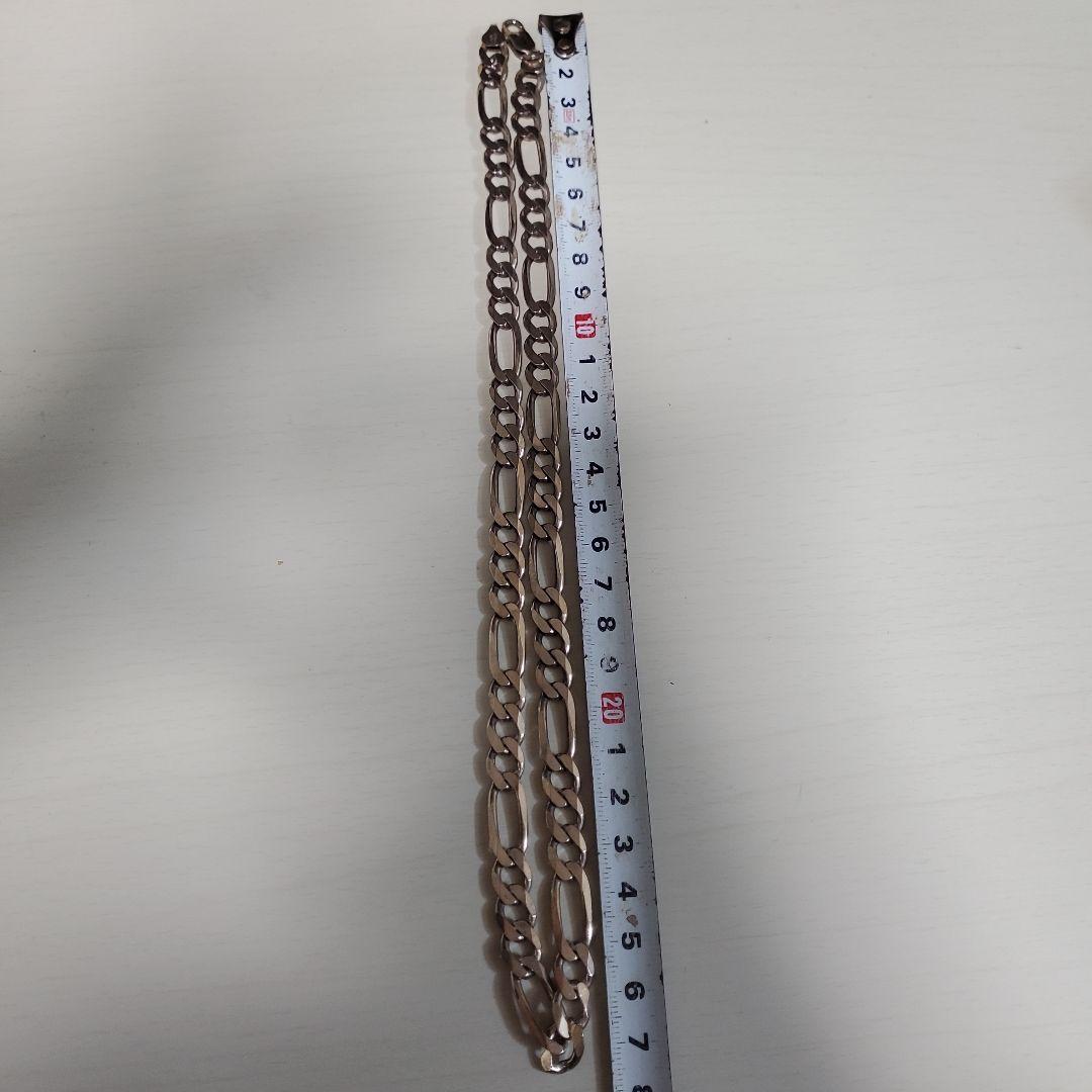 925シルバー イタリア製 フィガロチェーン　フィガロネックレス