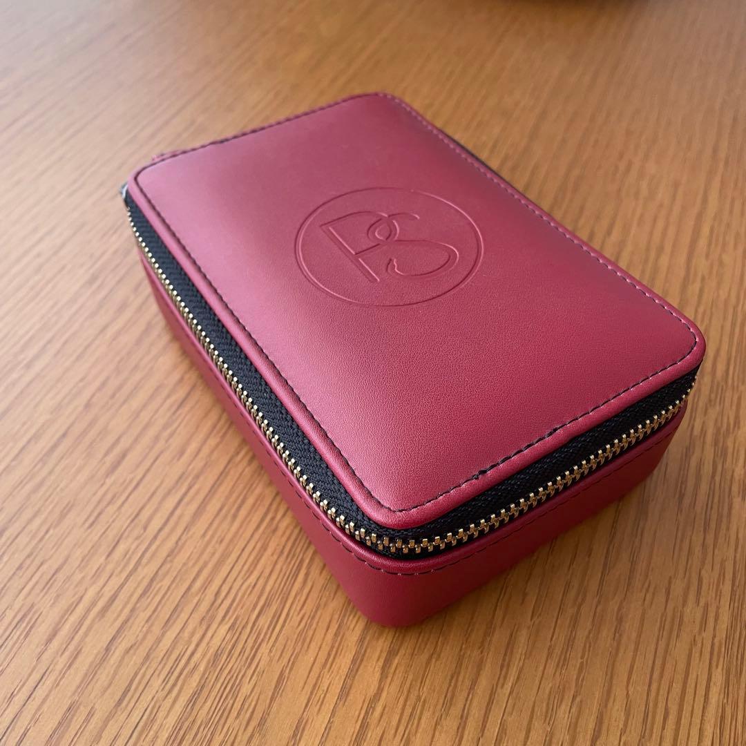 【美品】PLUSSOUND イヤホン レザーケース　色：バーガンディ