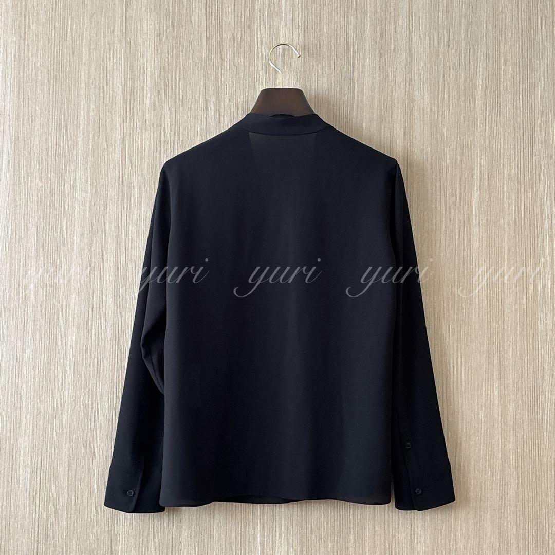 【1269】アナイ　ジョーゼットボウタイ　ブラウス　黒　38