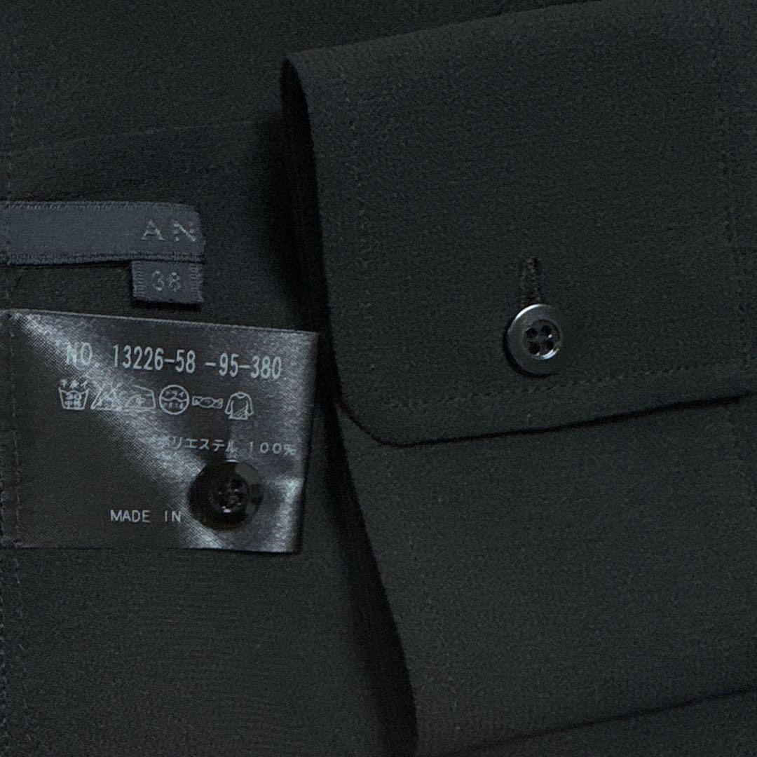 【1269】アナイ　ジョーゼットボウタイ　ブラウス　黒　38