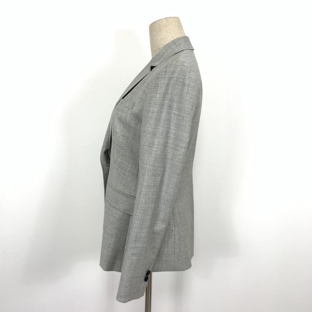 LA8287 新品タグ付 インディヴィ パンツスーツ グレー ウール 38 40