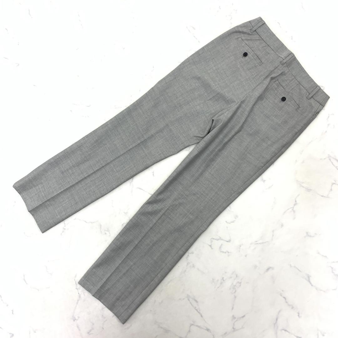 LA8287 新品タグ付 インディヴィ パンツスーツ グレー ウール 38 40