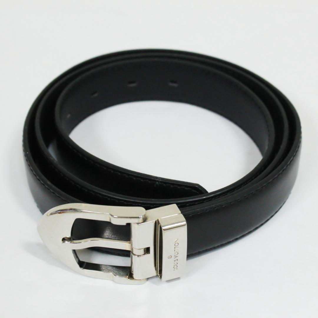 美品 ルイヴィトン ベルトバックル エピサンチュール レザー シルバー ブラック