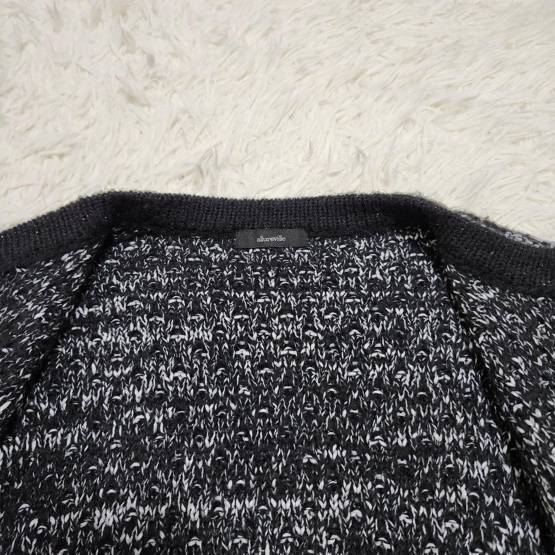 アルアバイル　フリゼツイーディクルーニットジャケット　ノーカラー　金ボタン　2