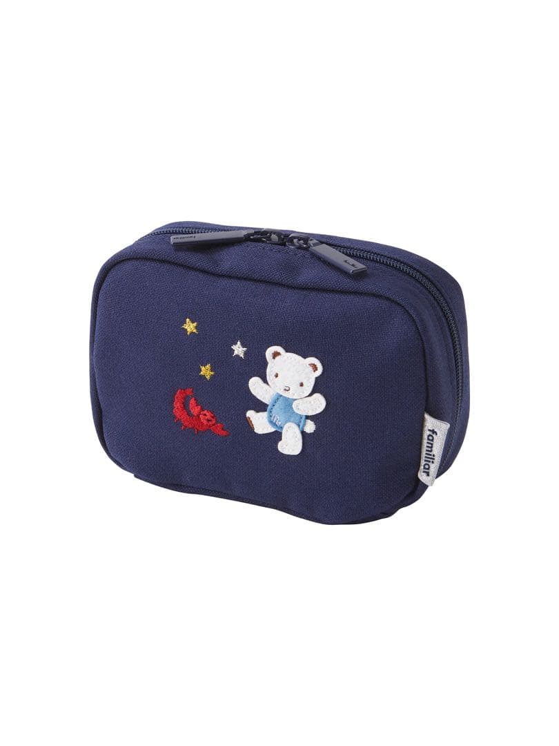 familiar 星座モチーフ刺繍ポーチ ネイビー