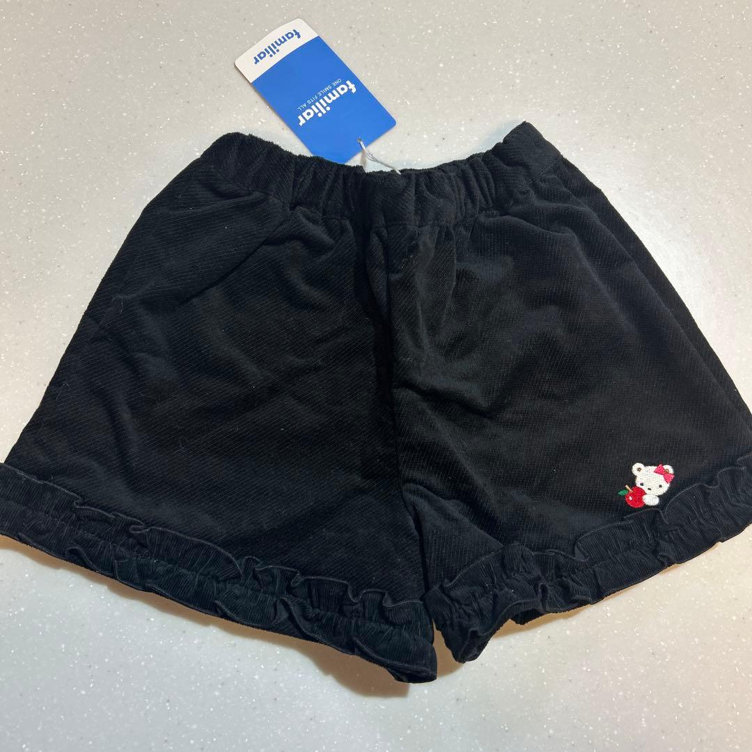 新品未使用 タグ付 ファミリア familiar黒 キュロット80