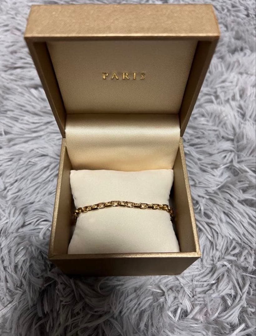 k18 あずきチェーンブレスレット 18cm