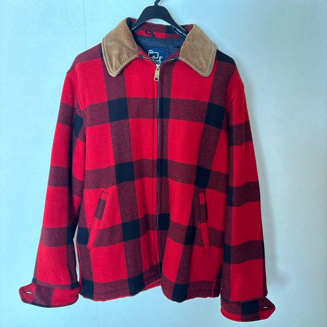 90's madeinusaウールリッチ バッッファローチェックウールジャケット