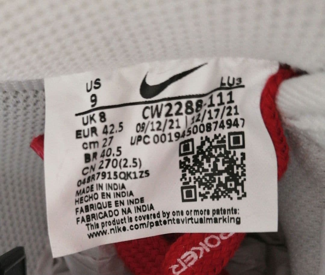 【新品】Nike Air Force 1 ホワイト/レッド27cm【激レア】