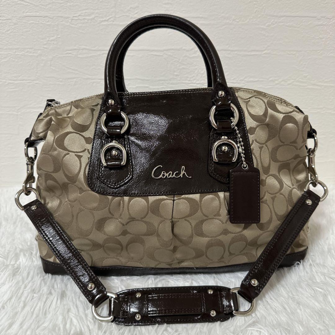 新品✨COACH コーチ 2wayミニボストンバッグ シグネチャー